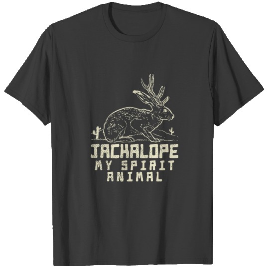 Jackalope Is My Spirit Animal Vintage Look T-shirt