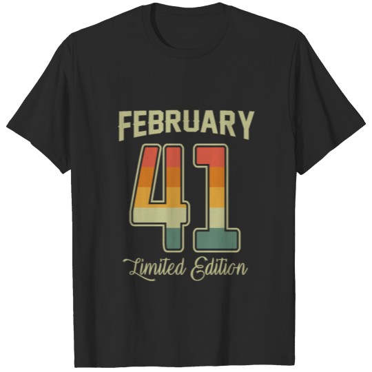 Discover Vintage 80th Birthday February 1941 Sports Gift T-shirt