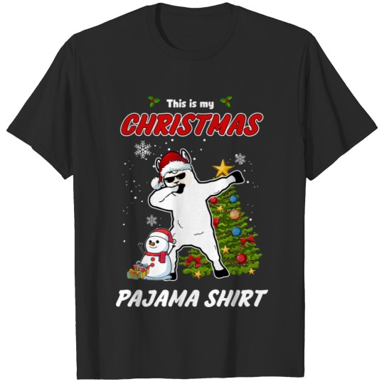 Discover This Is My Christmas Pajama Shirt Llama Lover Danc T-shirt