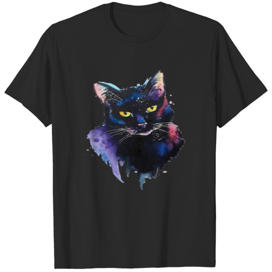Discover wild cat colorful t shirt and face mask design T-shirt