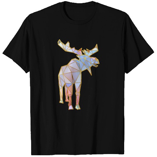 Moose Geometric Gold Lines 2 T-shirt