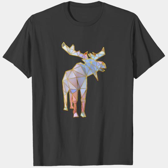 Moose Geometric Gold Lines 2 T-shirt