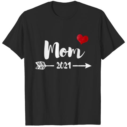 Discover Mom 2021 Heart Pregnancy Gift T-shirt