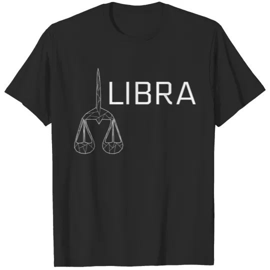 Libra Horoscopes Zodiac Geometric Sign (white) T-shirt