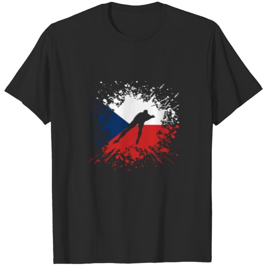 Discover Speed Skating Czech Republic CZ Winter Sports T-shirt