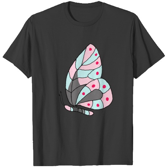 Pink Butterfly Pattern Insect. Ideal also for kids T-shirt