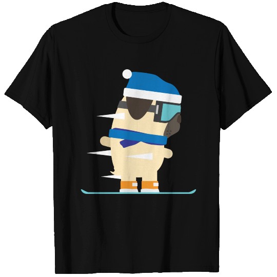 Snowboard Pug T-shirt