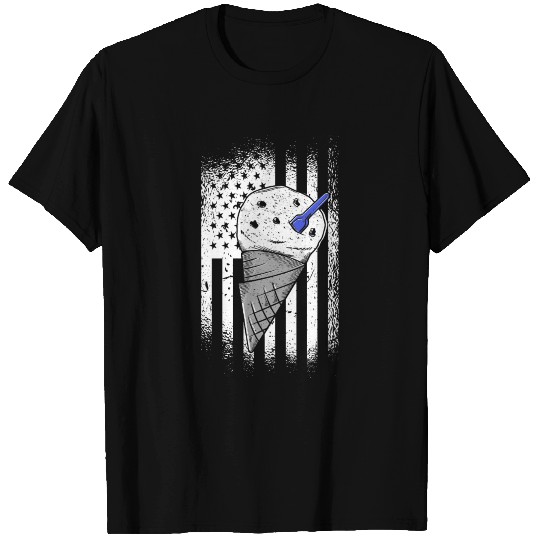 American Flag Soft Ice Cream Stuff Gelato Art T-shirt