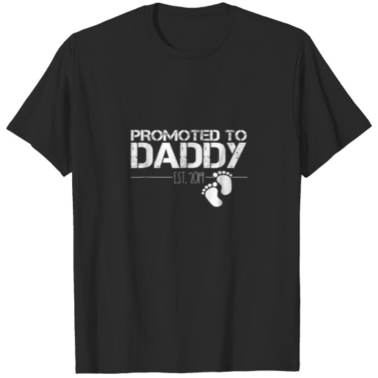 Discover Mens Men's Promoted To Daddy Est 2019 New Dad Gift T-shirt