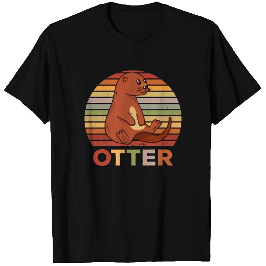 Otter Retro Vintage Funny Cute Otter Gift T-shirt
