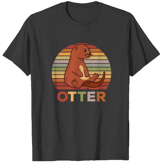 Otter Retro Vintage Funny Cute Otter Gift T-shirt