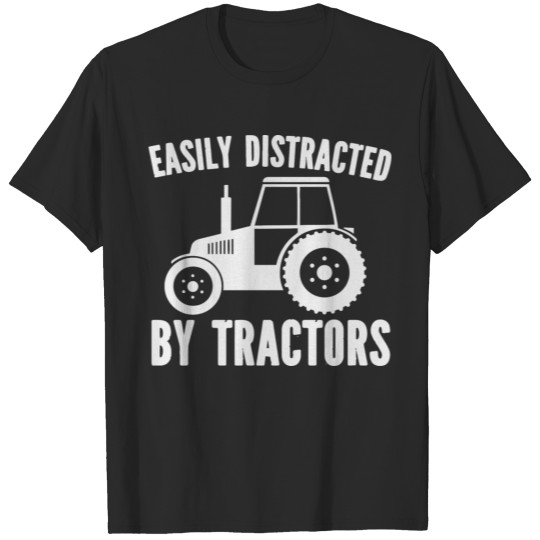 Discover Vintage Easily Distracted by Tractors Trucks T-shirt
