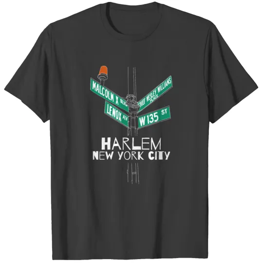 Harlem New York Street Sign T-shirt
