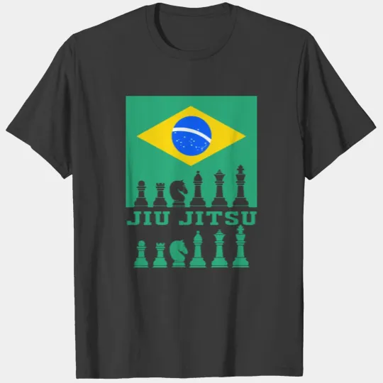 Chess Brazilian Flag Jiu Jitsu Chess Club T-shirt