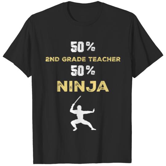 Discover 50 Percent 2ND GRADE TEACHER 50 Percent Ninja T-shirt