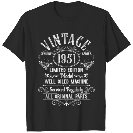 Discover Vintage 1951 70th Birthday Giftturning50th60th70 y T-shirt