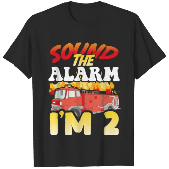 Discover Sound The Alarm I'm 2 Little Firefighter 2nd T-shirt