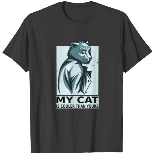 Cool business cat funny cats design T-shirt