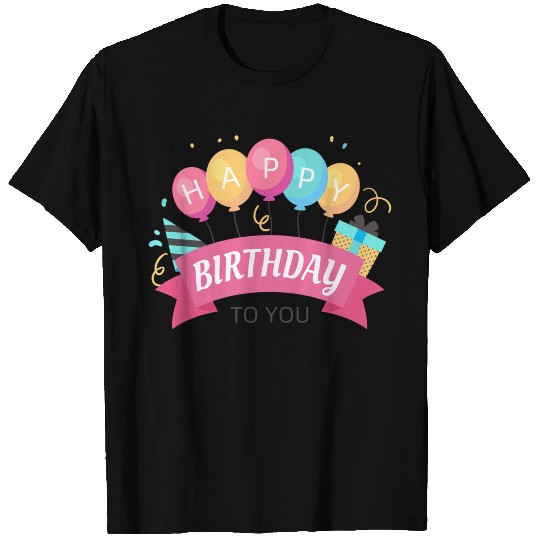 birthday party balloon gift box T-shirt
