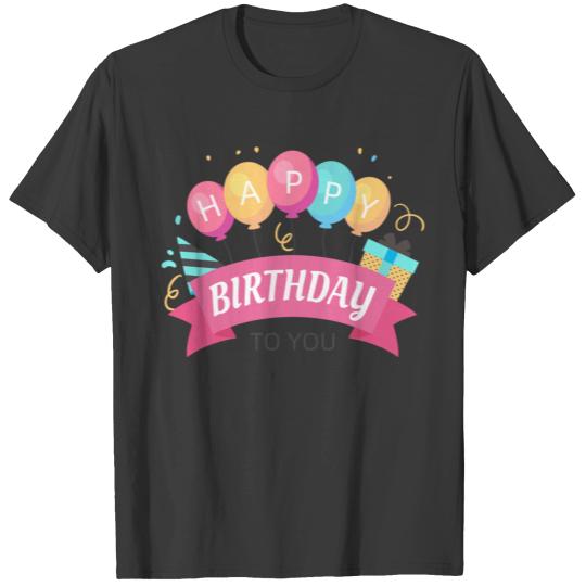 birthday party balloon gift box T-shirt