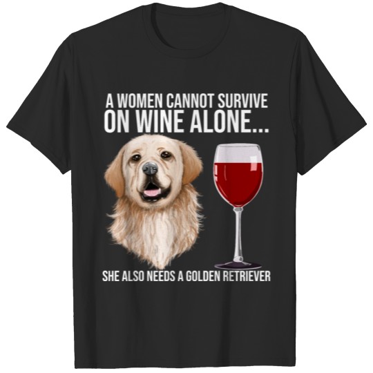 Discover Golden Retriever Wine Lover Gift T-shirt