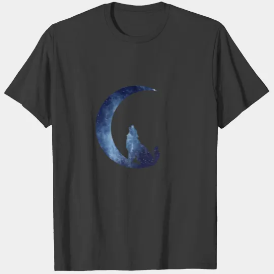 Wolf Moon Night Gift T-shirt
