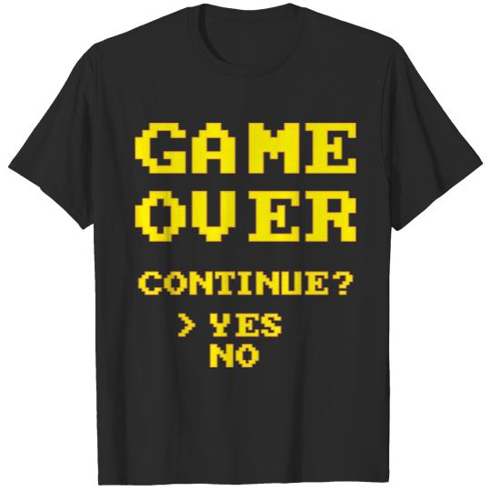 Discover Game Over Retro Gaming Pixel Art T-shirt