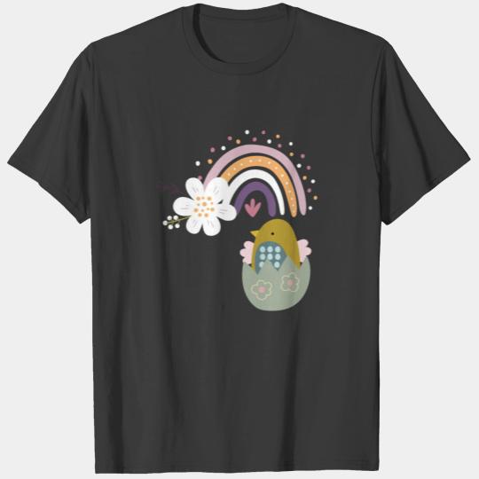 Easter easter bunny flower butterflies T-shirt