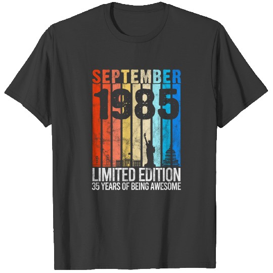 September 1985 35th Birthday Gift a Birthday Celeb T-shirt