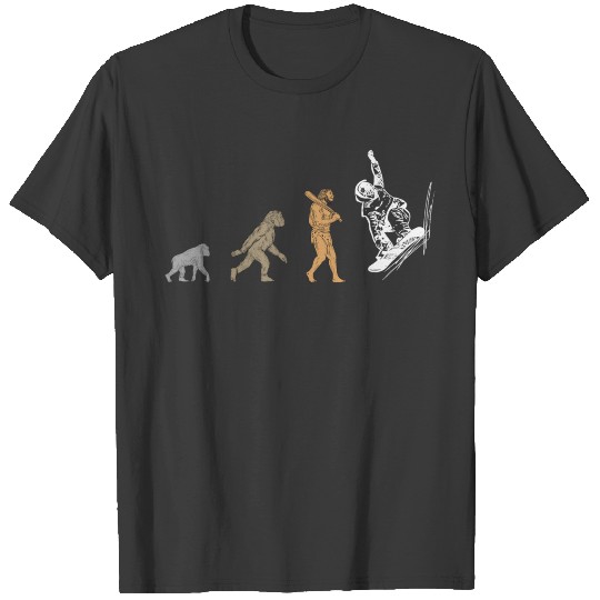 Snowboard Evolution Snowboarding Addict Dude Shirt T-shirt