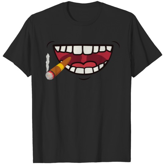 Discover Cartoon Cigar Mouth T-shirt