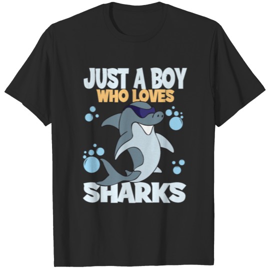 Discover Just A Boy Who Loves Sharks I Children Shark T-shirt