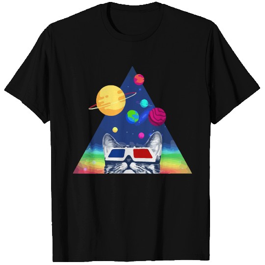 3D Space Cat T-shirt