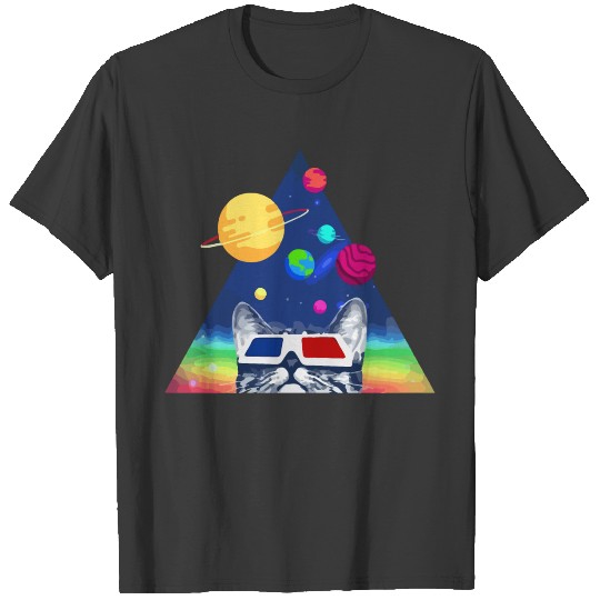 3D Space Cat T-shirt
