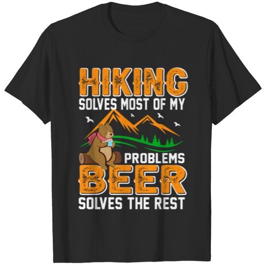 Discover Hiking mountaineering camping tents outdoor nature T-shirt