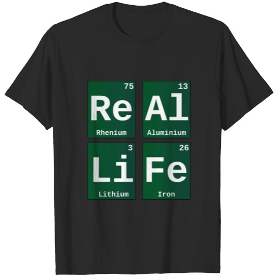 Discover Real Life Chemical Elements Periodic Table T-shirt