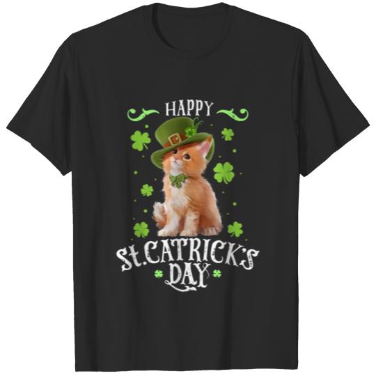 Discover Happy St Catrick s Day Funny Cat St Patricks Day T-shirt