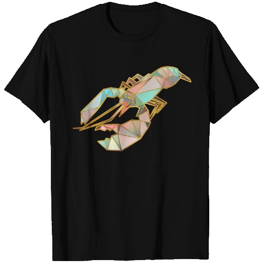 Lobster Geometric Gold Lines T-shirt