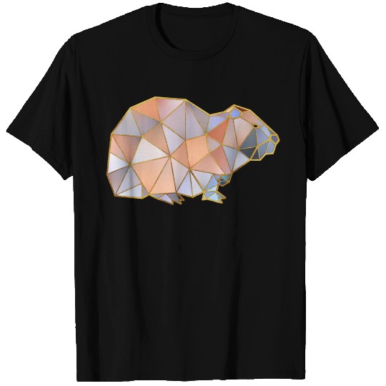 Otter Geometric Gold Lines 3 T-shirt