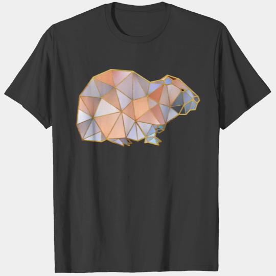 Otter Geometric Gold Lines 3 T-shirt