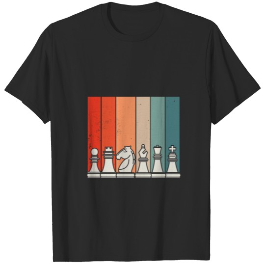 Discover Retro sunset chess gifts chess figures T-shirt