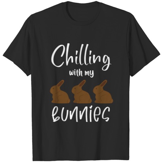 Discover Chilling With My Bunnies Chocolate Easter Kids T-shirt
