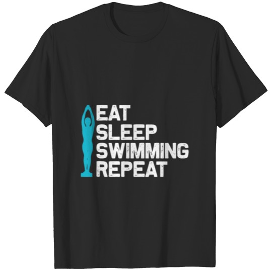 Discover Eat sleep swimming repeat T-shirt