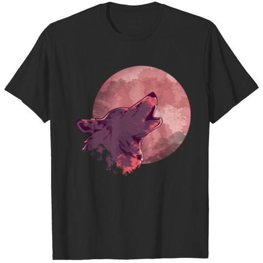 Discover Howling Wolf Moonlight Wolf T-shirt