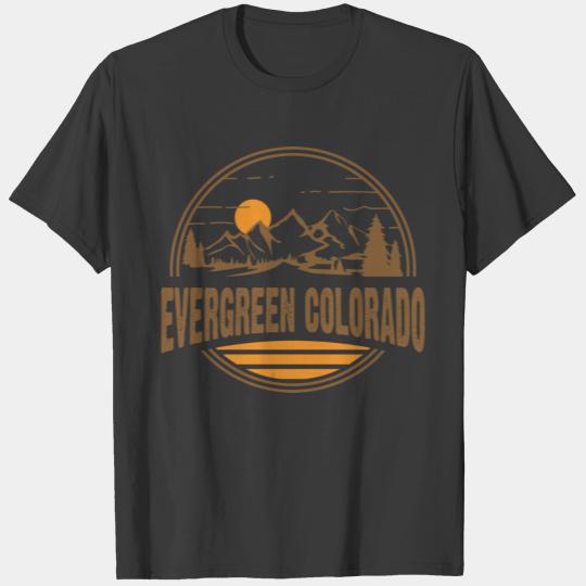 Vintage Evergreen Colorado Mountain Hiking Souveni T-shirt
