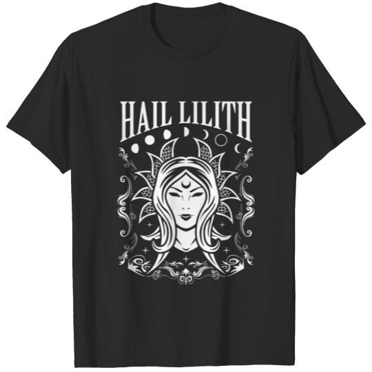 Discover Zodiac Moon Stars Hail Lilith Magic Atronomical T-shirt