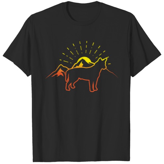 Discover Heeler Dog In Nature Mountain Art Shirt Heeler Dog T-shirt