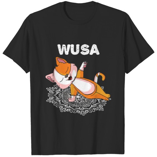 Discover Black Wusa Cat T-shirt
