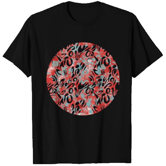 Modern abstract distressed texture digital #49 T-shirt