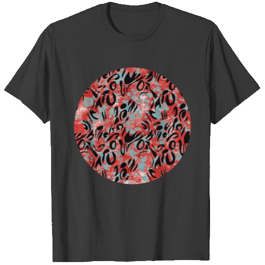 Modern abstract distressed texture digital #49 T-shirt